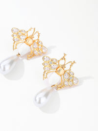 Gold Two Wear Bee Earrings