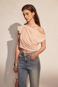 Pink Off-shoulder Top