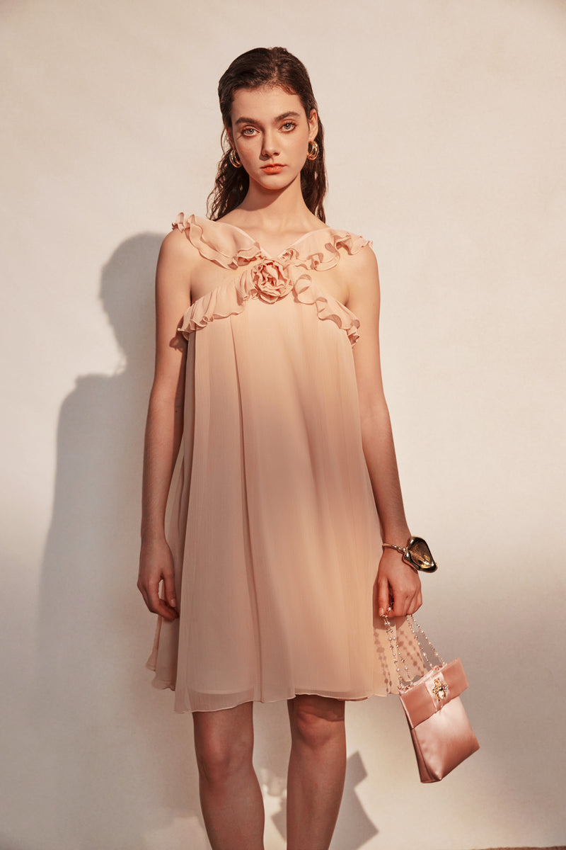 Pink Chiffon Slip Dress