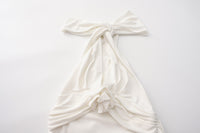 White Halter Santin Dress