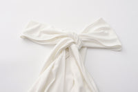 White Halter Santin Dress