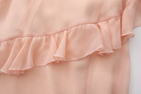 Pink Chiffon Halter Dress