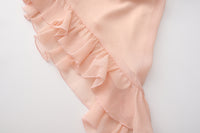 Pink Chiffon Halter Dress