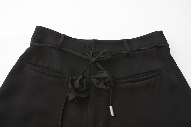 Black Tencel Shorts