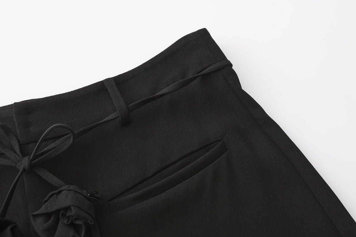 Black Tencel Shorts