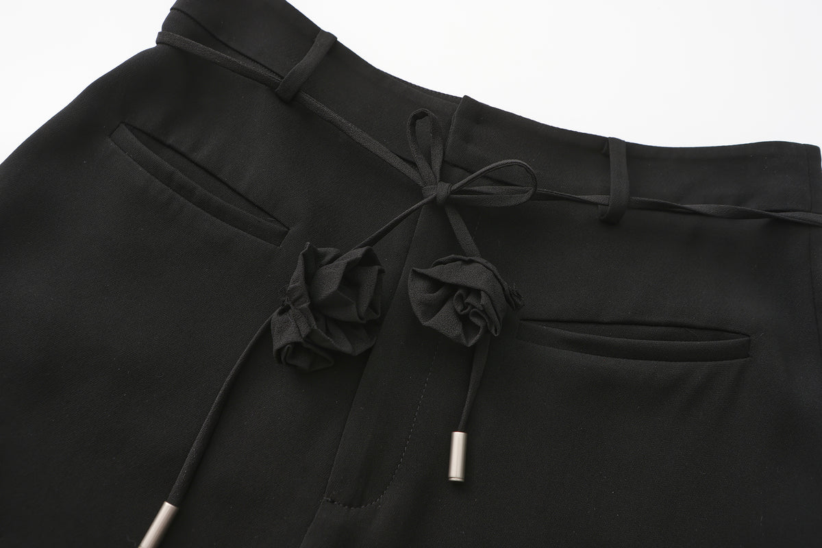 Black Tencel Shorts