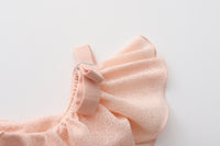 Pink Off-shoulder Bowknot Top