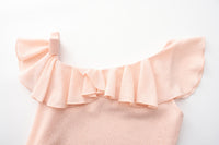 Pink Off-shoulder Bowknot Top