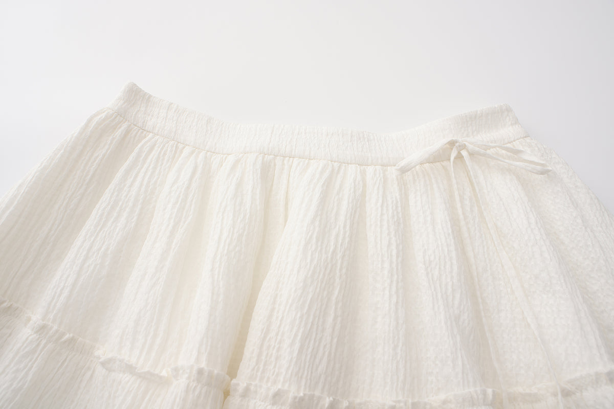 White Ramie Skirt