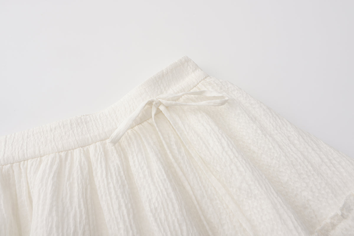 White Ramie Skirt