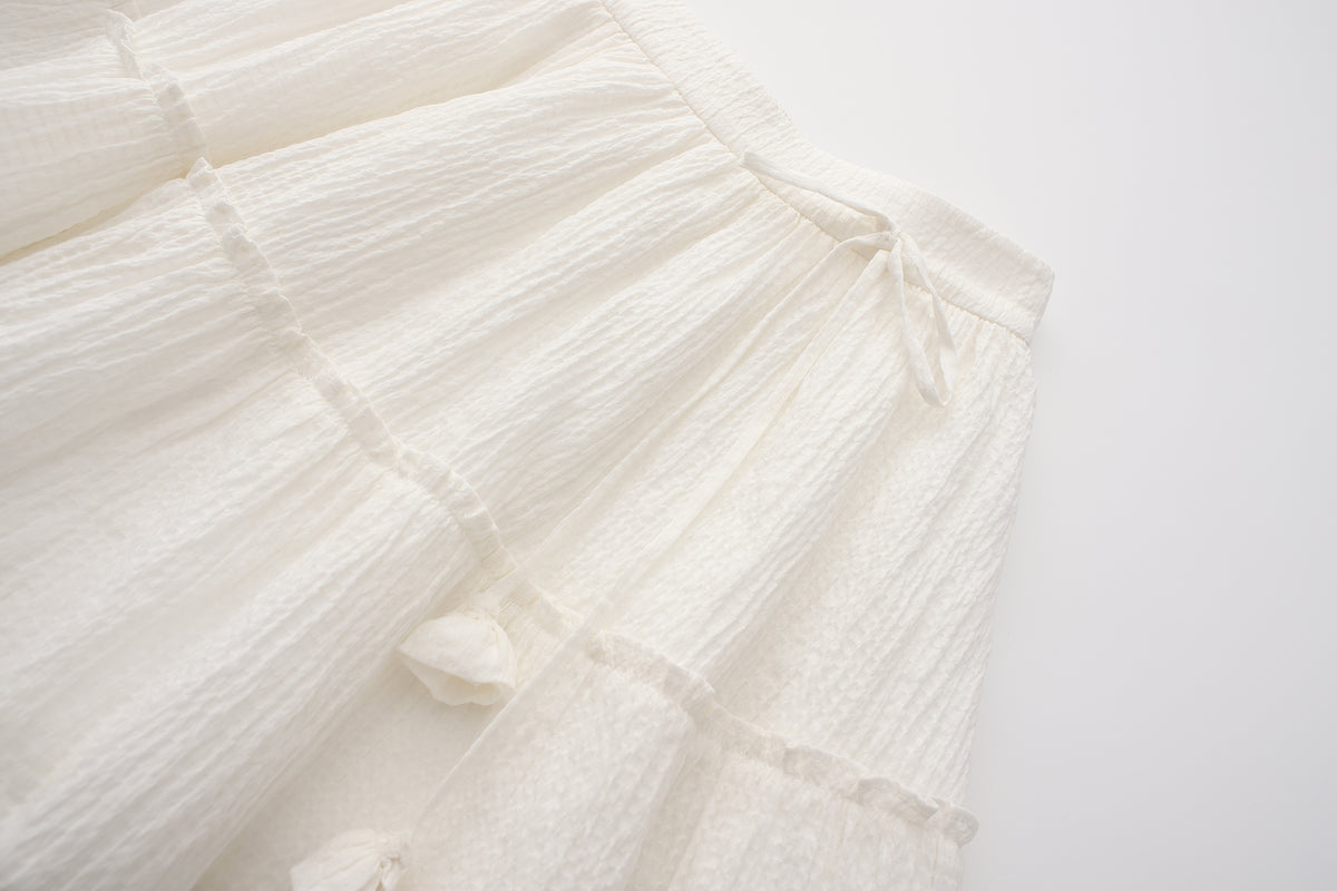 White Ramie Skirt