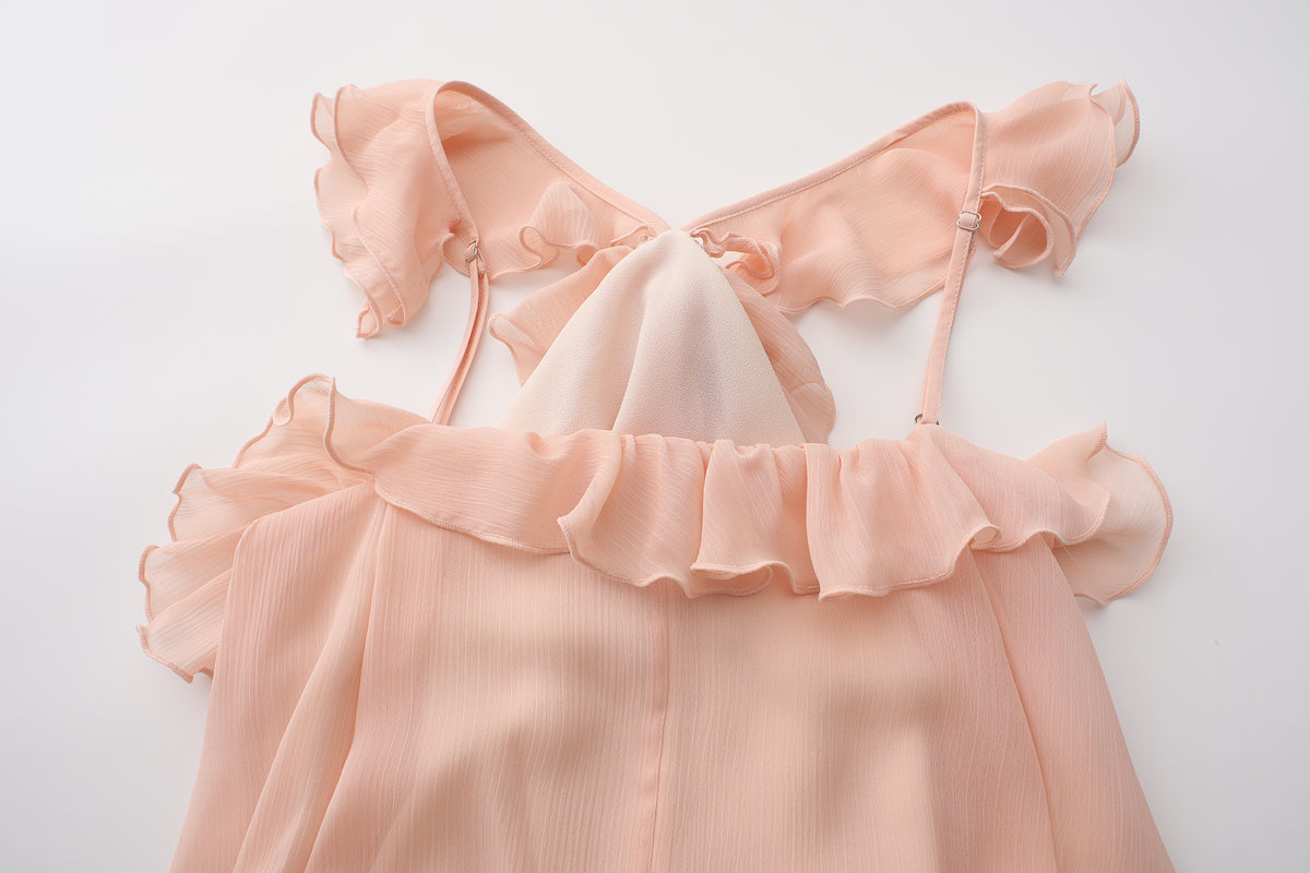 Pink Chiffon Slip Dress