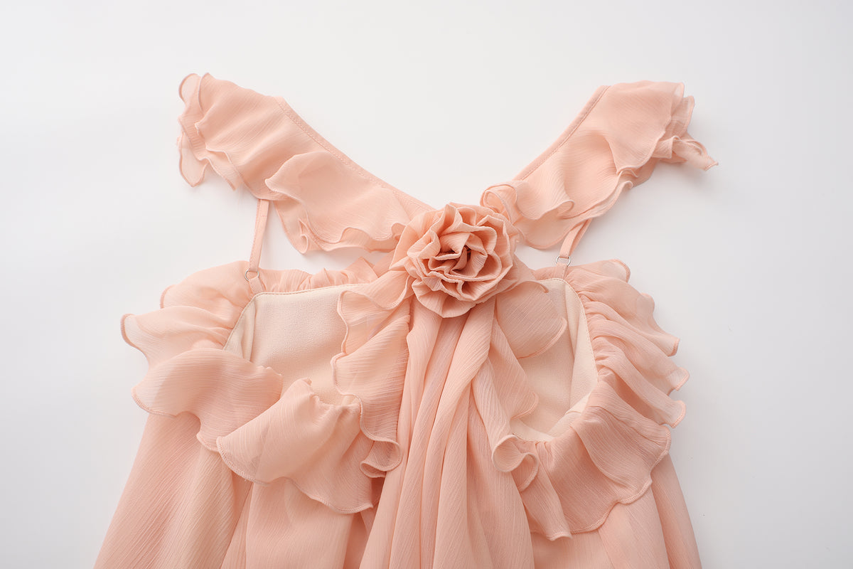 Pink Chiffon Slip Dress