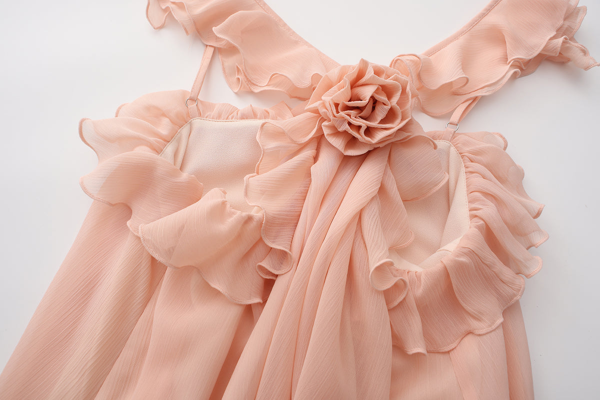 Pink Chiffon Slip Dress