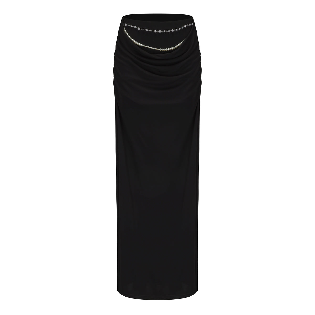 Black Side Split Skirt