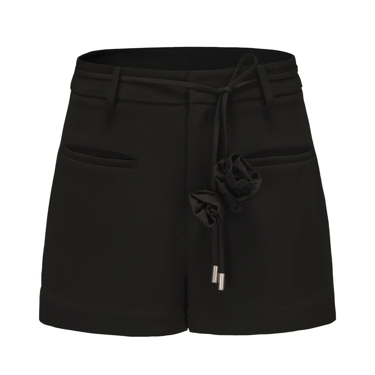 Black Tencel Shorts