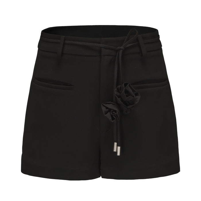 Black Tencel Shorts