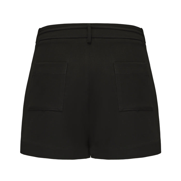 Black Tencel Shorts