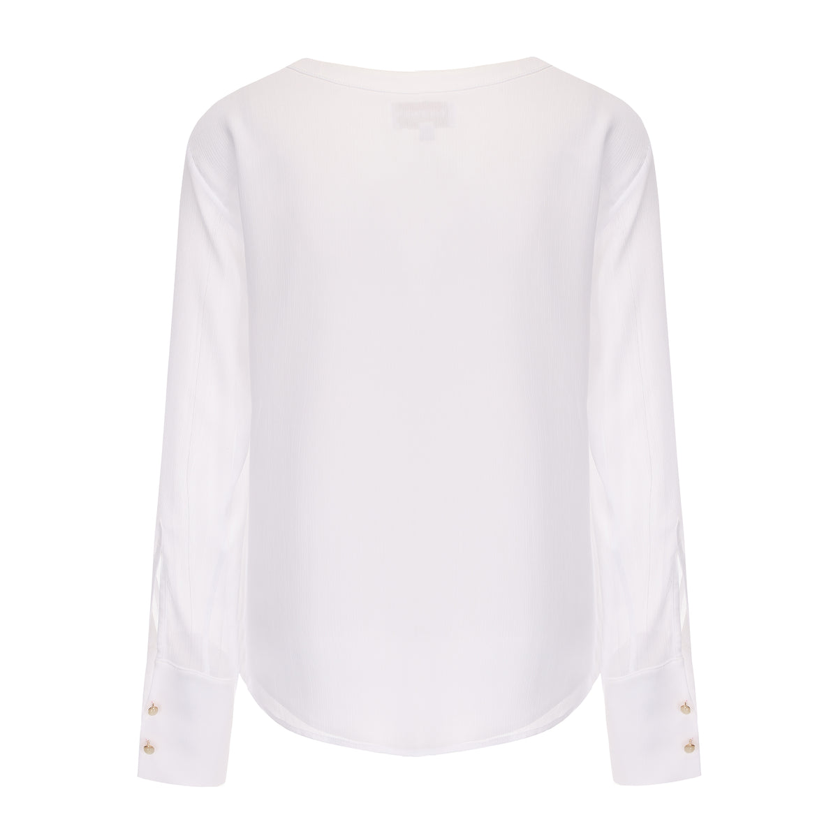 White V-neck Chiffon Shirt