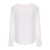 White V-neck Chiffon Shirt