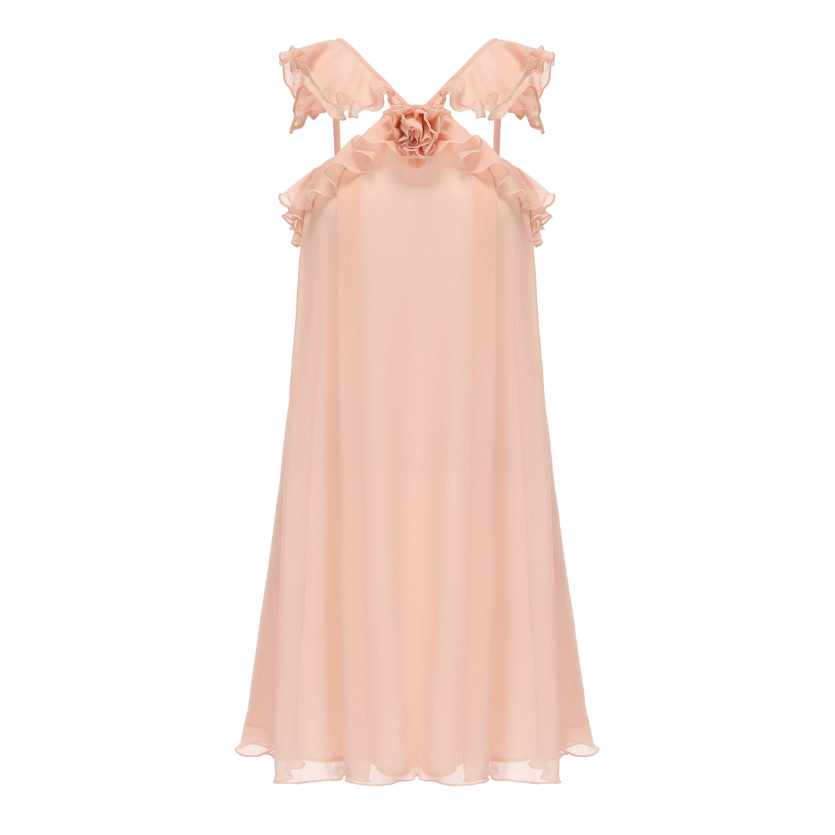 Pink Chiffon Slip Dress