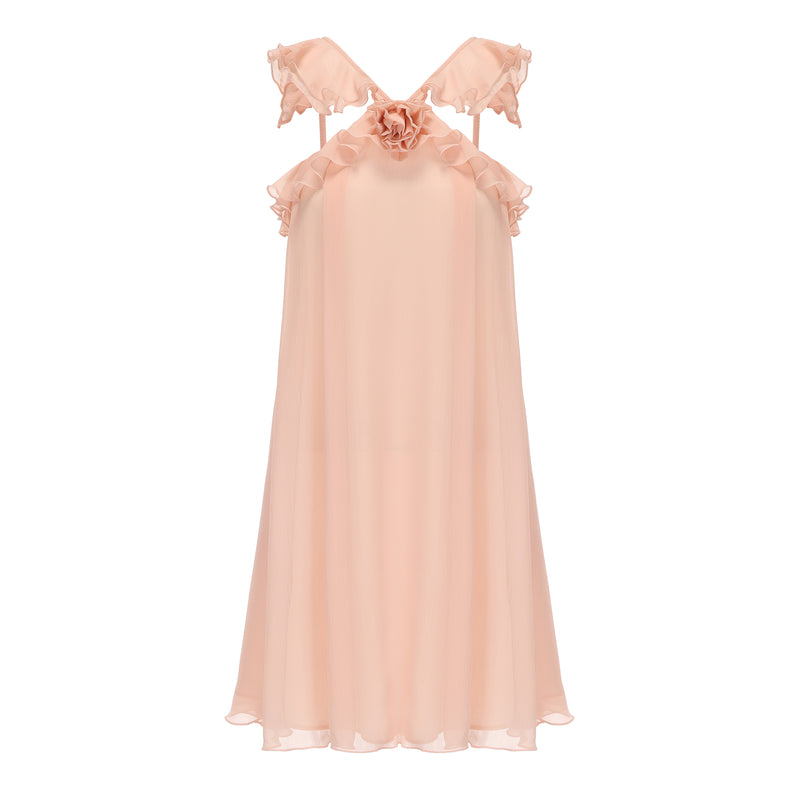 Pink Chiffon Slip Dress