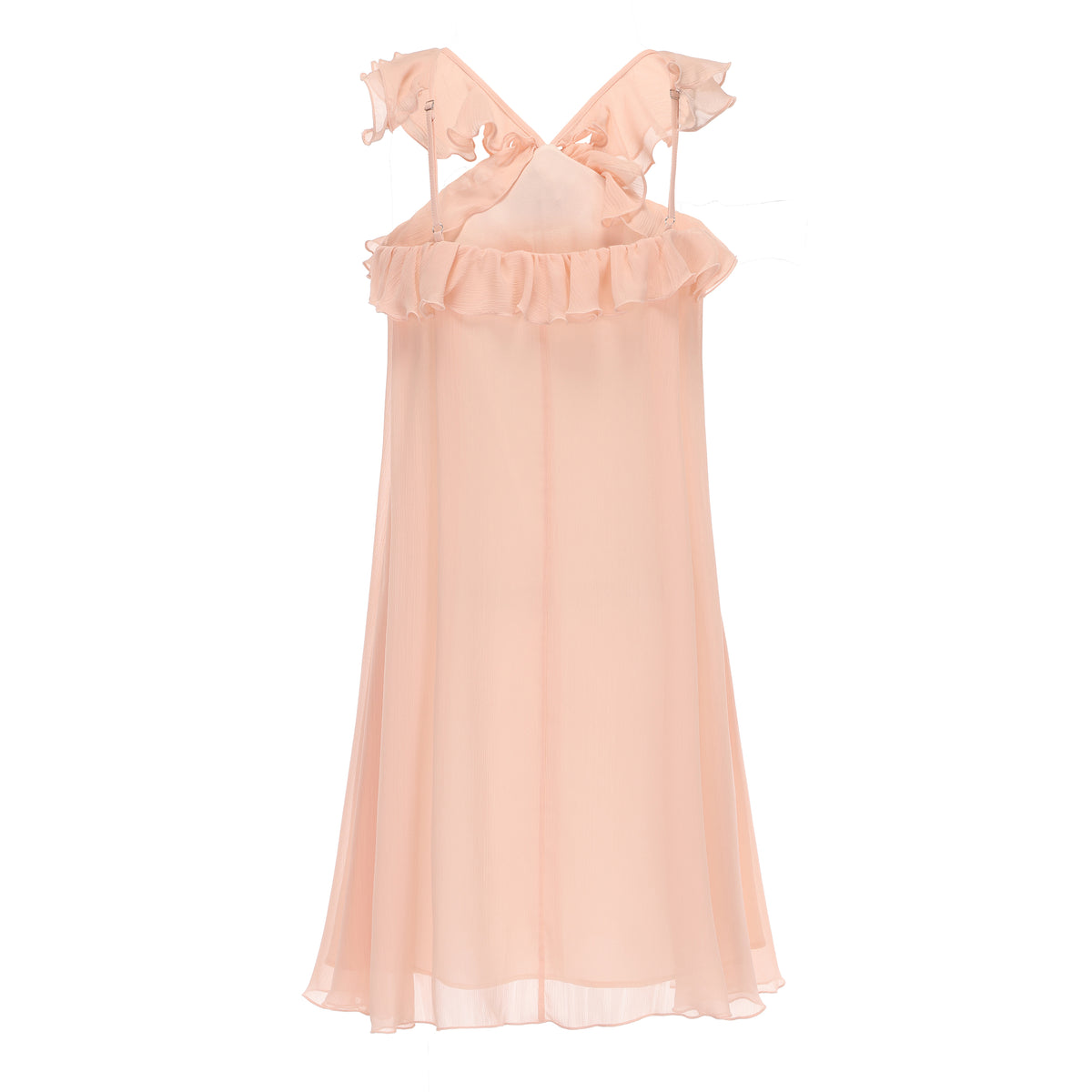 Pink Chiffon Slip Dress