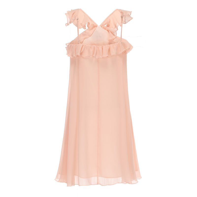 Pink Chiffon Slip Dress