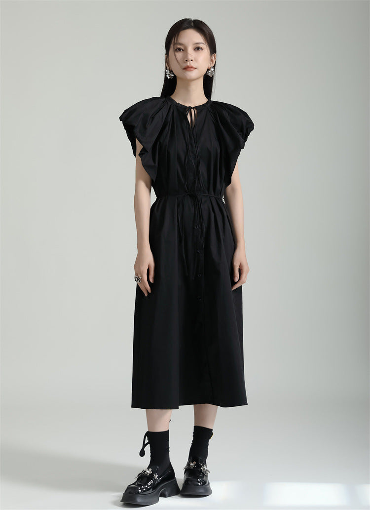 GATHERED ROBE DRESS