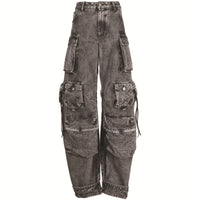 DENIM CARGO PANTS