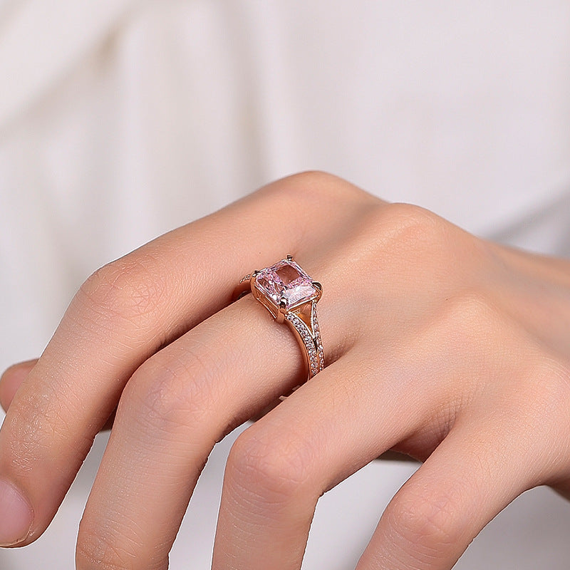 ROSE PINK SQUARED RING