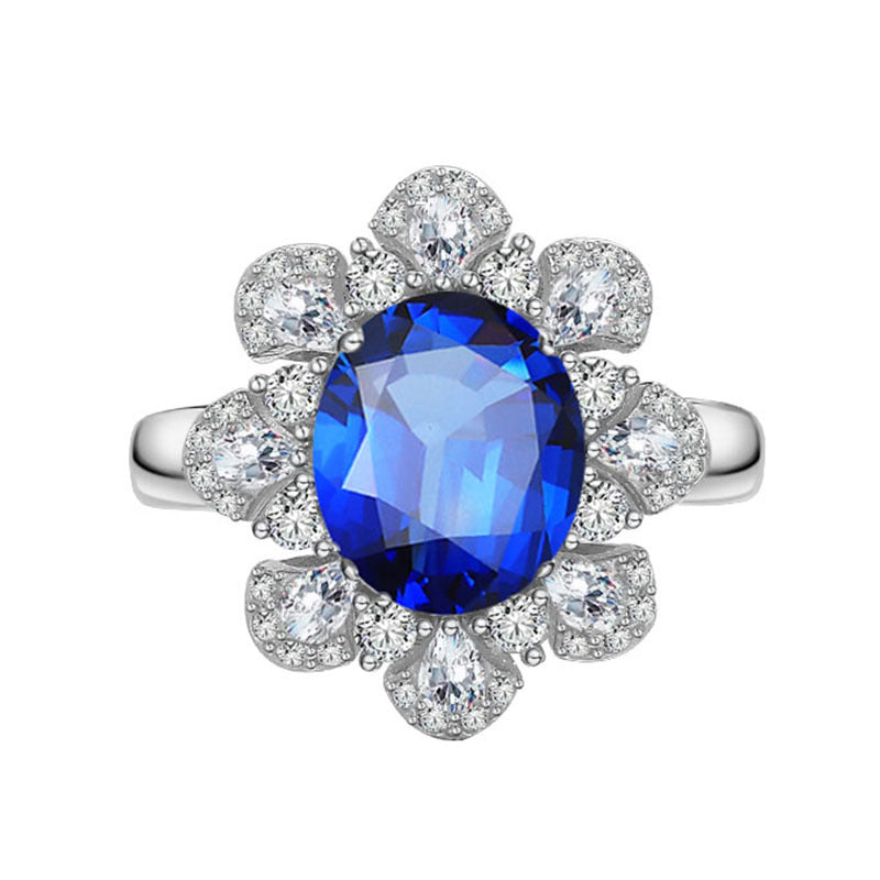 ROYAL BLUE OVAL RING II