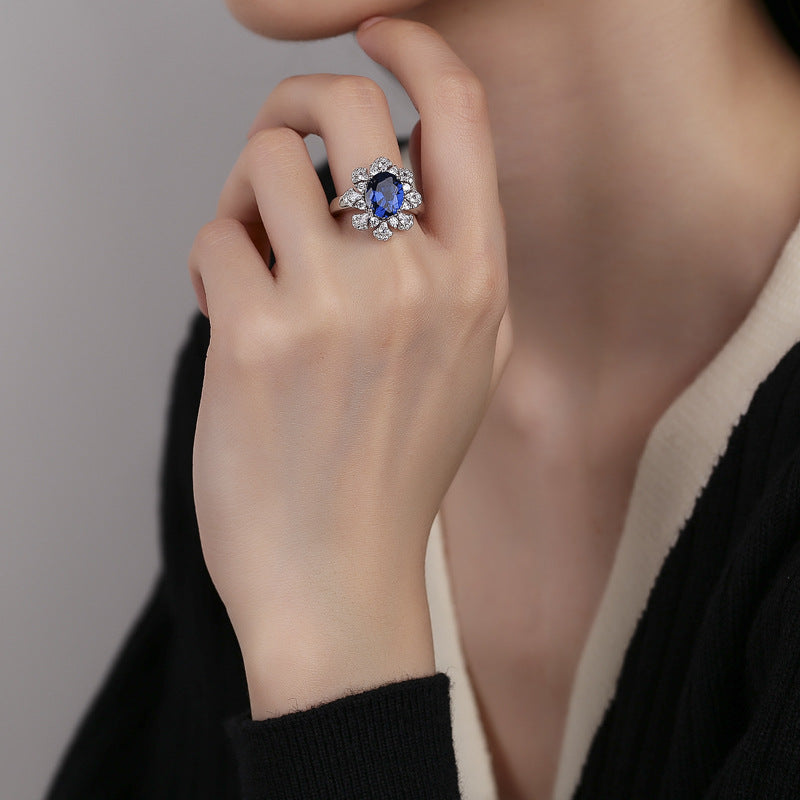 ROYAL BLUE OVAL RING II