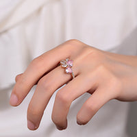 ROSE PINK HEART RING