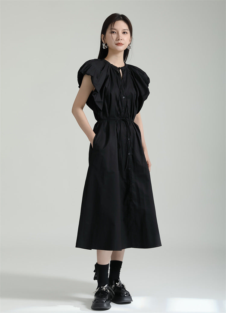 GATHERED ROBE DRESS