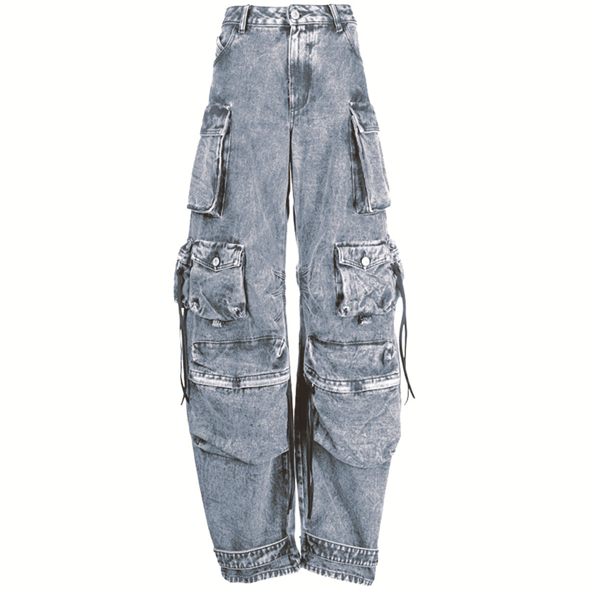 DENIM CARGO PANTS