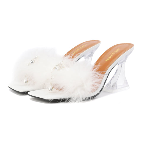 Ostrich Hair Heels