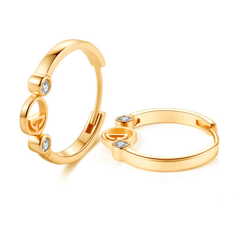 LOGO HOOP EARRING - GOLD