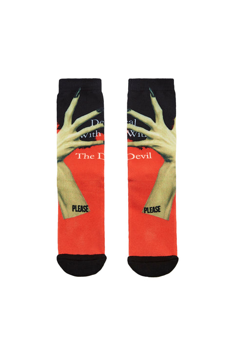 Please Printed Sports Socks