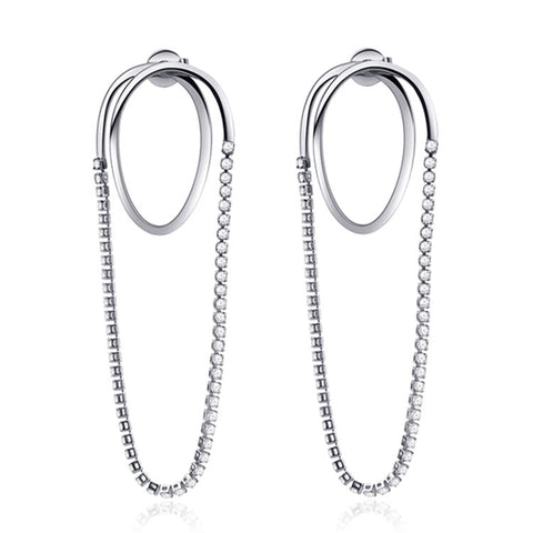 ABSTRACT EARRINGS - WHITE GOLD