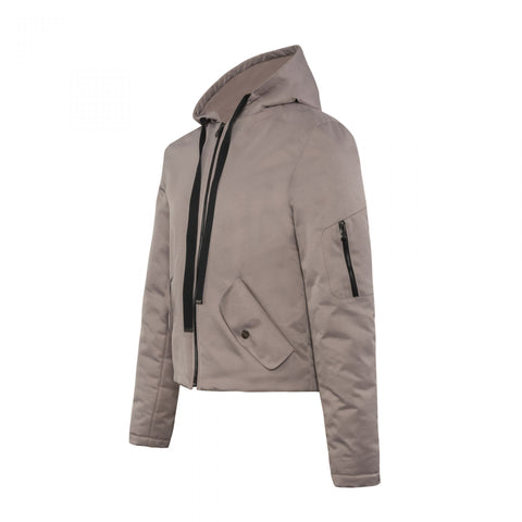 BEIGE HOODED JACKET